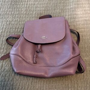 Coach Mauve Leather Backpack